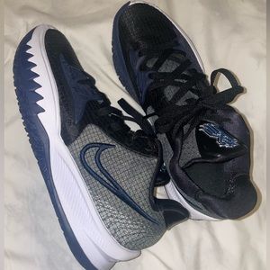 Kyrie Low 4 TB Midnight Navy MENS 8 Navy Blue, Black, Grey, and White WORN ONCE